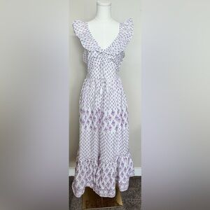 Cleobella x Katherine Schwarzenegger Christina Midi Dress Lavender Floral XS